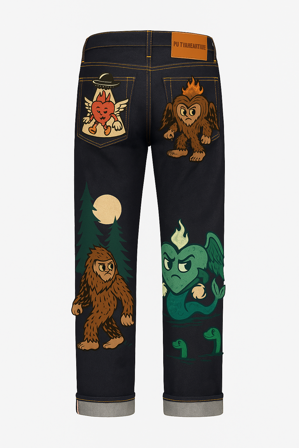 Bigfoot Character Jeans