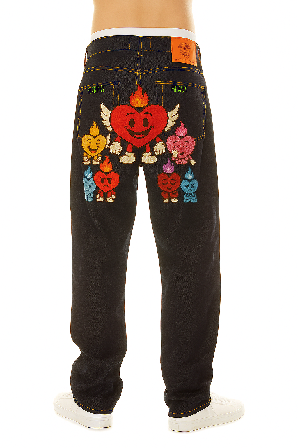 Flaming Heart Family Jeans