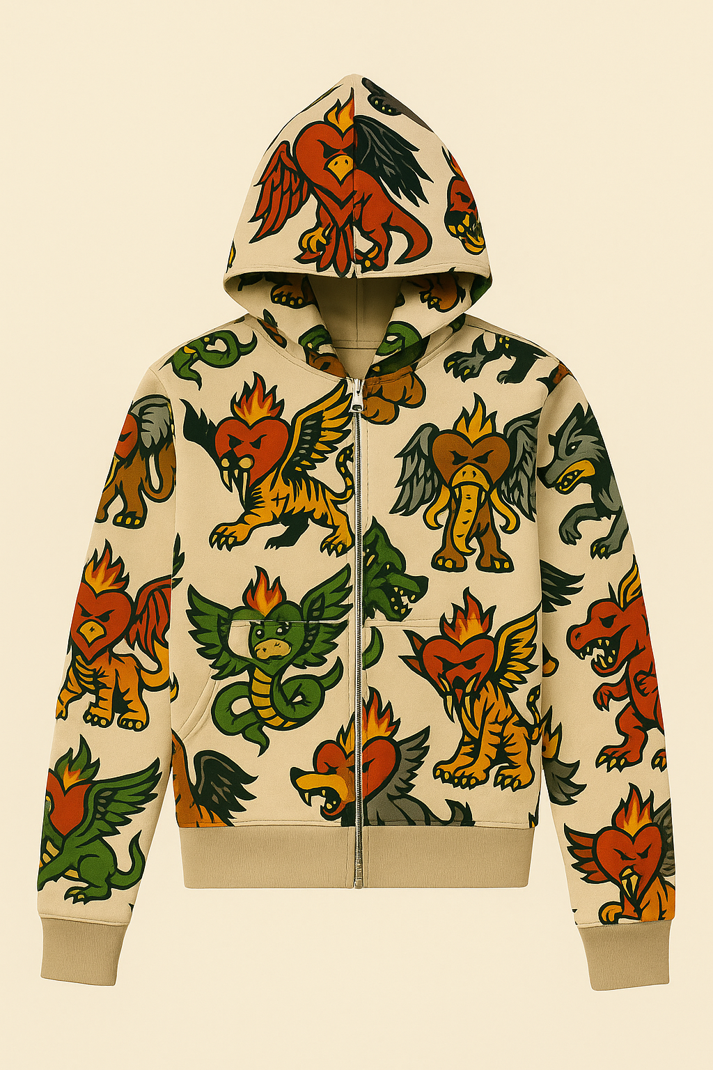 Creature Hoodie Cream